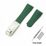 20 mm 21 mm esmaklassiline silikoonrihm Rolexi allveelaeva jaoks DAYTONA GMT Yacht-Master seeria tarvikud Asenduskella k&auml;ev&otilde;ru Army green-S 20mm no logo