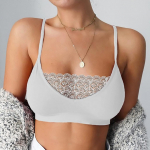 Naiste &uuml;hev&auml;rviline pitsiga liibuv camisole bodysuit Seksikas avatud kaelusega paakitops S valge