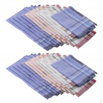 24x Fashion Men Plaids Hankies