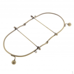 1Pc DIY Purse Bag Kiss Clasp Lock Metal Arch Frame Handle Sew on 15cm Bronze