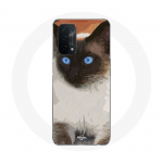 &Uuml;mbris Oppo A54 5G siiami kassi mustvalgele sinisele silmale