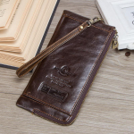 CONTACT'S Ehtsast nahast pikad rahakotid meestele Vintage Clutch rahakotid kaardihoidja m&uuml;ndikotid rahaklamber kohv