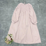 Johnature kleidid naiste vabaaja vintage &uuml;hev&auml;rviline O-kaelusega lahtine plisseeritud lips Mori jaapani naiste kleit One Size roosa