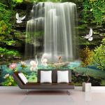 3D metsatapeet Ilus kosk, suured seinamaalingud Kodukaunistused Elutoa Magamistoa seinapaberid 200 cm(W) x 140 cm(H)