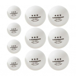 10 tk valge/kollane 3 t&auml;rni lauatennise pallid suure j&otilde;udlusega lauatennise pallikomplekt sise- ja v&auml;listingimustes kasutatavaks lauatennisem&auml;ngu treeningvarustuseks valge