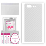 apgo Protective Skin Sticker for the back compatible with ZTE nubia X, Wrap Film, Foil, Vinyl - Pattern Transparent Carbon