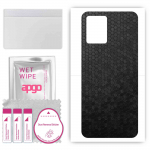 apgo Protective Skin Sticker for the back compatible with Realme Narzo 50, Wrap Film, Foil, Vinyl - Pattern Black Honeycomb