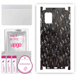 apgo Protective Skin Sticker for the back+sides compatible with Samsung Galaxy A71, Full Wrap Film, Foil, Vinyl - Pattern Carbon Black Pixel