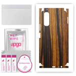 apgo Protective Skin Sticker for the back+sides compatible with vivo Y70s, Full Wrap Film, Foil, Vinyl - Pattern Tigerwood