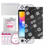 apgo MATTE Hybrid protective glass compatible with Nintendo Switch Oled, flexible nano glass, great replacement for tempered glass, scratch-resistant,