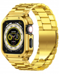 Roostevabast terasest rihm+&uuml;mbris Apple Watch Ultra rihmale 49mm 45mm 44mm P&otilde;rkeraami katte tarvikud iwatch seeria 7 4 5 SE 6 8 For 45mm