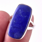 Naturaalne lapis lazuli v&auml;&auml;riskivi K&auml;sit&ouml;&ouml; 925 prooviga puhas sterlingh&otilde;be S&otilde;rmus S.7 Q1e83