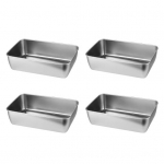 1/2/3/4 tk Leivapann roostevabast terasest ristk&uuml;likukujuline lihaleiva k&uuml;psetuspann omatehtud banaanileiva k&uuml;psetamiseks 4pcs