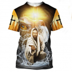 Kristlik katoliiklik Jeesus Meeste 3D-prindiga T-s&auml;rgid Loom L&otilde;vi Suvised avarad l&uuml;hikeste varrukatega Harajuku Hip Hop Topid T-s&auml;rgid XXS