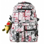 Graffiti Print &otilde;pilaste koolikott poistele suure mahutavusega seljakott T&uuml;drukutele &uuml;likoolilinnaku seljakott roheline