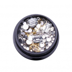 Glitter Rhinestone geomeetrilisest sulamist k&uuml;&uuml;nte kunst 3D-kaunistused manik&uuml;&uuml;ri ilut&ouml;&ouml;riist