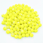 Kodu Peotarbed Helmed DIY k&auml;sit&ouml;&ouml;na valmistatud p&auml;rlitega kaelakee k&auml;ev&otilde;ru ehete valmistamiseks Plastikust tahke dispersioonhelmed pallikommi v&auml;rvi 20 tk tarvikud kollane