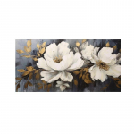 Moodne Minimalistlik Seinakunst Abstraktne Kuldne Valge Lilled HD L&otilde;uenditr&uuml;kk Plakat Kodu Elutuba Magamistuba Kaunistus 20x40cm