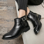 Meeste Chelsea saapad Wingtip Formaalne nahast pahkluusaapad Smokingi pulma bleiserid Saddle Shoes Terava ninaga saapad EU:38 must