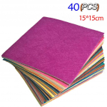 40 tk/komplekt vildist pakikomplekt Pehme v&auml;rviline lausriidest isetegemise v&auml;rvi k&auml;sitsi valmistatud riidekomplekt 15cm*15cm (40 colors/set)