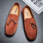 Meeste mokassiinid Penny Loaferid vabaaja kleidi kingad seemisnahast tutid paadis&otilde;idukingad 39 must