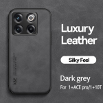 Oneplus 10T &uuml;mbrise tekstuuriga nahast PU automagnetilise hoidiku telefoni&uuml;mbrisele One Plus 10T 10 T T10 silikoonist p&otilde;rutuskindel tagakaas For Oneplus 10T tumehall v&auml;rv