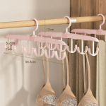 6 konksud Naiste Hoiu Rinnahoidjad Riidehoidjad Riideriiul Kodu Garderoobi Aksessuaarid Sall Organiseerija Meeste Lipsu V&ouml;&ouml; Riidepuu heleroosa v&auml;rv