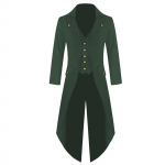 Halloweeni meeste mood frakk jakk Gooti vormikost&uuml;&uuml;m Praty Outwear mantel XL roheline