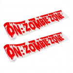 1/2 tk Halloweeni hoiatuslint hirmutav &otilde;udne &otilde;hkkond Halloweeni peotarbed &otilde;udusakna ohujoone rekvisiit 2pcs