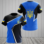 UKRAINA Meeste T-s&auml;rk Suvine l&uuml;hikeste varrukatega t&auml;navar&otilde;ivad Ukraina riigilipp, 3D-printimine Pullover, kandke &uuml;lisuurt T-s&auml;rki Meeste riided S