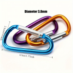 5 tk vastupidavad mitmev&auml;rvilised alumiiniumsulamist D-r&otilde;ngaga karabiinklambrid - &uuml;limalt vastupidav, vedruga v&auml;rav, turvaline kinnitus - ideaalne matkamiseks, telkimiseks 5pcs mitmev&auml;rviline