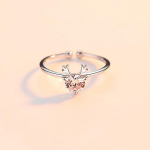 S925 Sterling H&otilde;be Yilu You Sarvedega S&otilde;rmus Korea Mood Lihtne Avatav Magus Naiste Ehted Opening is adjustable