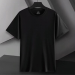 ZIRUNKING Uus 95% puuvill 5% spandeks topid Suvine t-s&auml;rk Meestele 2024 &Uuml;mara kaelusega L&uuml;hikeste varrukatega Vabaaja Mood Meeste Riietus LAIKA M