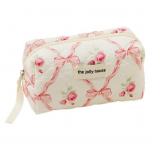 Kosmeetikakott, suure mahutavusega t&otilde;mblukuga suletav roosikott, puuvillane tepitud kaasaskantav kerge huulepulk kulmupliiatsiga meigipintsel tualett-tarvete kott S roosa