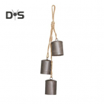 J&otilde;ulukella ripats Rustikaalne metallist rippuv dekoratiivkell džuudist k&ouml;iega Vintage tuulekelladega seinaripp kodukaunistuseks D