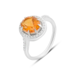 H&otilde;bes&otilde;rmus loodusliku kuldse kvartsiga 2,973 ct, kuuptsirkooniumoksiid, toote kaal 3,59 g (2165866) 17 merevaigukollane