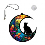 1 komplekt Lemmiklooma memoriaali ripats Peene t&ouml;&ouml;tlusega kassi kuu kujuga ripatsakaunistus Suurep&auml;rane kingitus koerakassis&otilde;pradele M