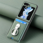 Walley kaardi s&otilde;rmusehoidja nahast telefoni&uuml;mbris Samsung Z Flip 6 5 4 3 5G multifunktsionaalse r&otilde;nga aluse kaitse tagakaas Z Flip6 Flip5 Flip4 Flip3 Galaxy Z Flip 6