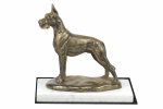 Great Dane I - dog figurine, statue on white marble, trophy for Art-Dog dog show exhibition