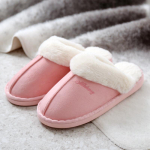 Soojad pehmed libisemisvastased puuvillast sussid s&uuml;giseks ja talveks, naiste koduseks puuvillast kingadeks 36 roosa