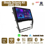 Android Carplay autoraadio Skoda Octavia A5 2005-2013 multimeediumipleieri peakomplekti stereo GPS-navigatsioon BT WIFI 4+64GB 2+32GB
