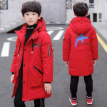 Poiste talvejoped Lasteriided Soe udusule-puuvillane jope Kapuutsiga mantel Veekindel Paksenatud Pealisr&otilde;ivad Laste Parka Riided 160cm