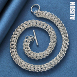 925 h&otilde;bedast mitme ringiga kaelakee Moodsad pulmaehted 45CM