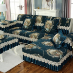 Euroopa &uuml;hev&auml;rvilised tikandid Diivanikatted Elutoa L-kujuline Libisemiskindel lilleline pitsist k&auml;etugi r&auml;tik diivanipadi 70x70cm 1pcs