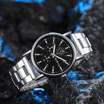 T&auml;iesti uued moodsad meeste k&auml;ekellad, originaalsed lihtsa stiiliga meeste kvartsk&auml;ekellad, parimad kingitused mehele, perele, s&otilde;brale tuhkmust v&auml;rv