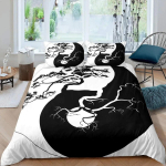 Yin Yang tekikottide komplekt Boho Trippy Art Twin lohukott Gossip Traditsiooniline Ying Yang Theme King Size pol&uuml;estrist tekikate 70x133cm 2pcs