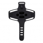 Jalgratta silikoonist telefonihoidja juhtraua kinnitus Reguleeritav libisemisvastane p&otilde;rutuskindel universaalne jalgrattas&otilde;idu m&auml;gijalgratas Mobiiltelefoni kinnitusrihm must