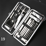 12-19 tk manik&uuml;&uuml;ri k&uuml;&uuml;nek&auml;&auml;ride komplekt Professionaalsed k&uuml;&uuml;nek&auml;&auml;rid pedik&uuml;&uuml;rik&auml;&auml;rid roostevabast terasest kaasaskantav majapidamismanik&uuml;&uuml;r 12pcs punane