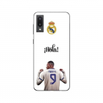 Coque Maniacase pourSamsung Galaxy A02 Kylian Mbappe Real Madrid 9 Hola