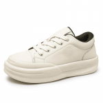 Mood Paksutallalised Meeste Vabaaja Nahkkingad T&auml;navastiil Meeste Tossud Mood S&otilde;idu Jalutusk&auml;igu Jalatsid Noorte Teismeliste Vulkaniseeritud Jalatsid 38 valge